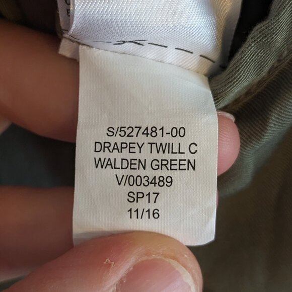 Gap Drapey Twill Culotte Jumpsuit Walden Green Olive Green Size Small - Picture 12 of 14